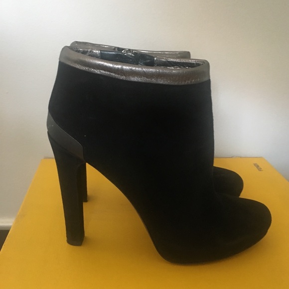 Fendi Black Suede Booties